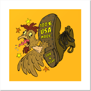 USA Chicken Kicker Posters and Art